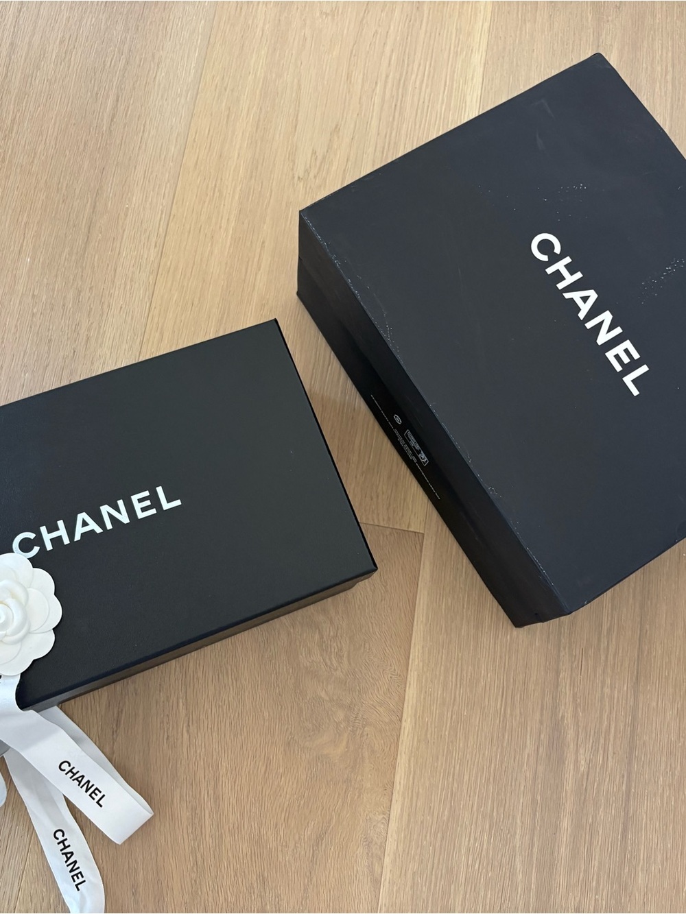 Chanel Espadrilles with box, bag, and receipt